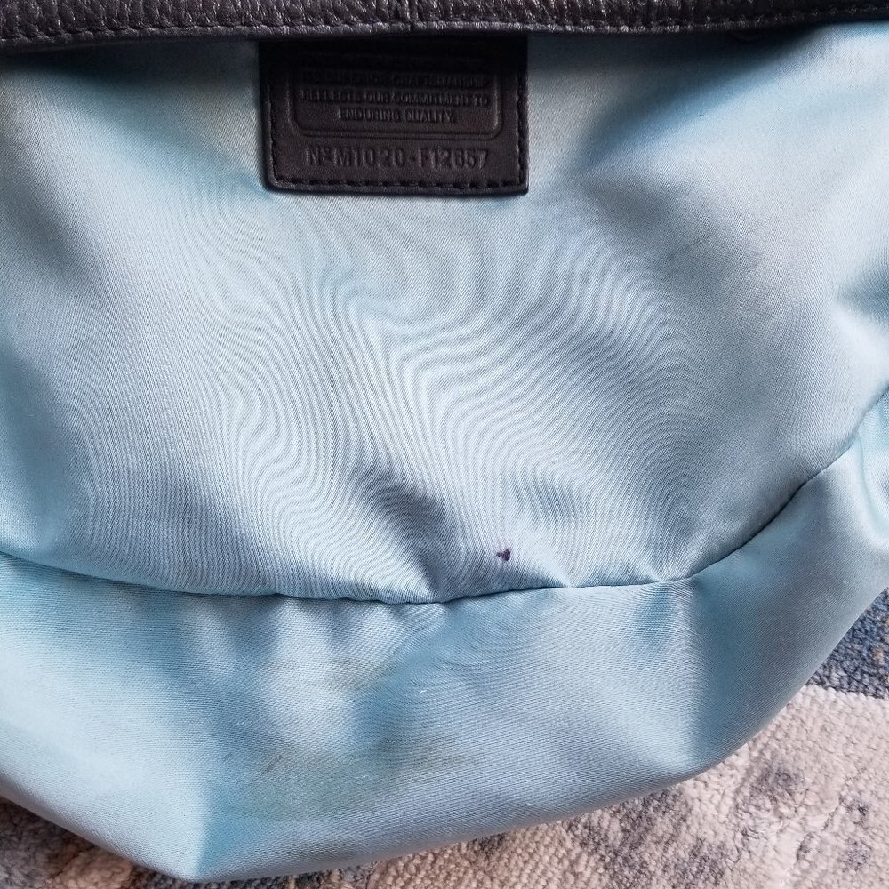 COACH Grey and black monogrammed hobo bag - Picture 5 of 8